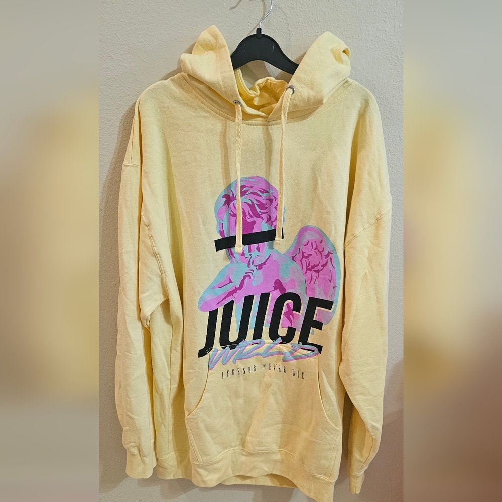 Yellow Hoodie with Graphic Design